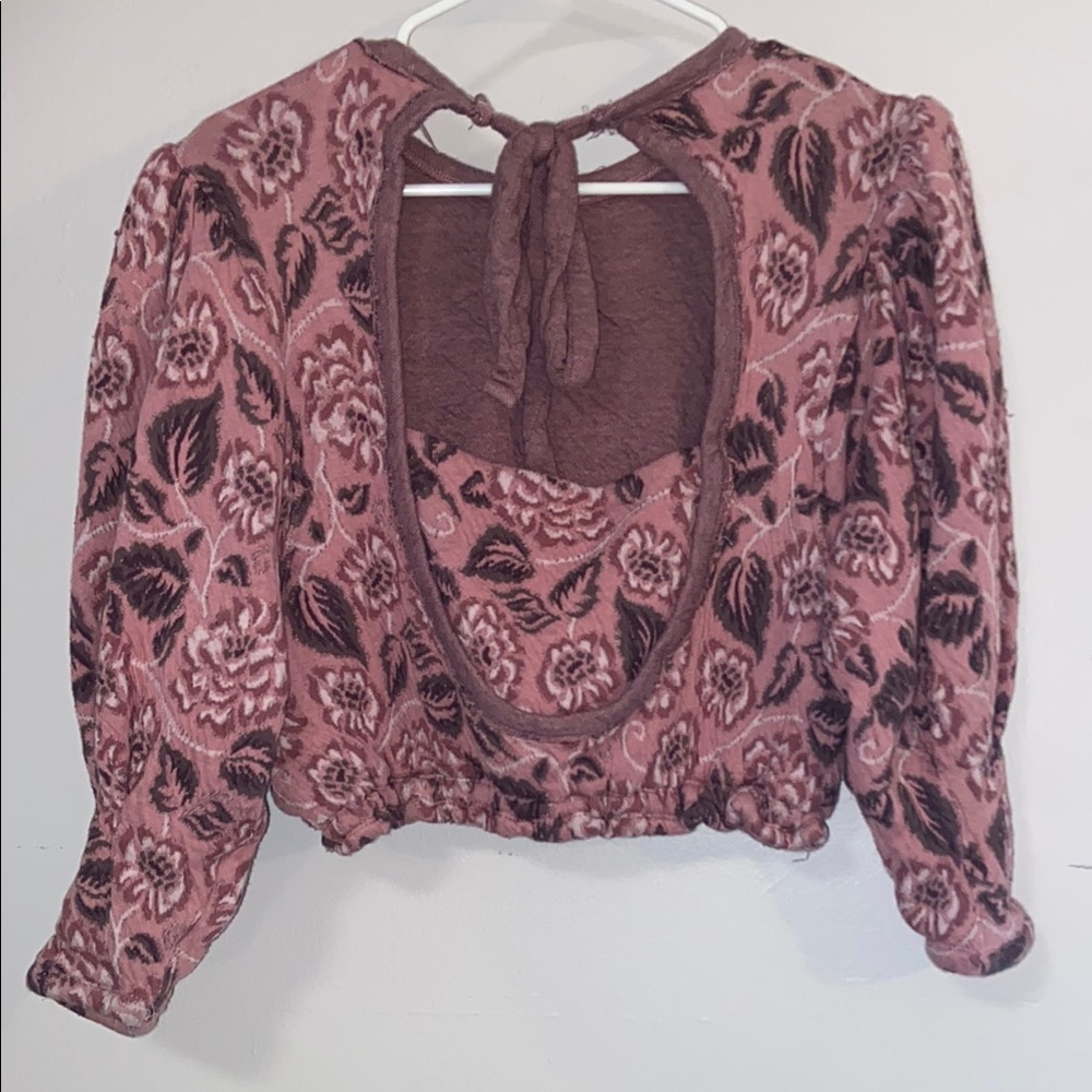 Floral Velvet Women's Top - Picture 4 of 7